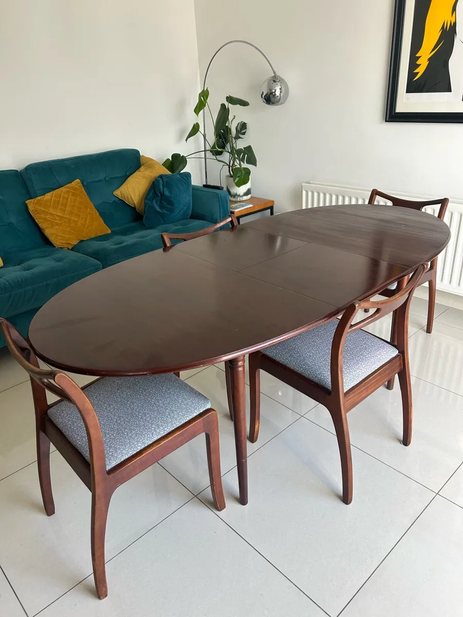 Mid century table set retro vintage extendable - Image 4