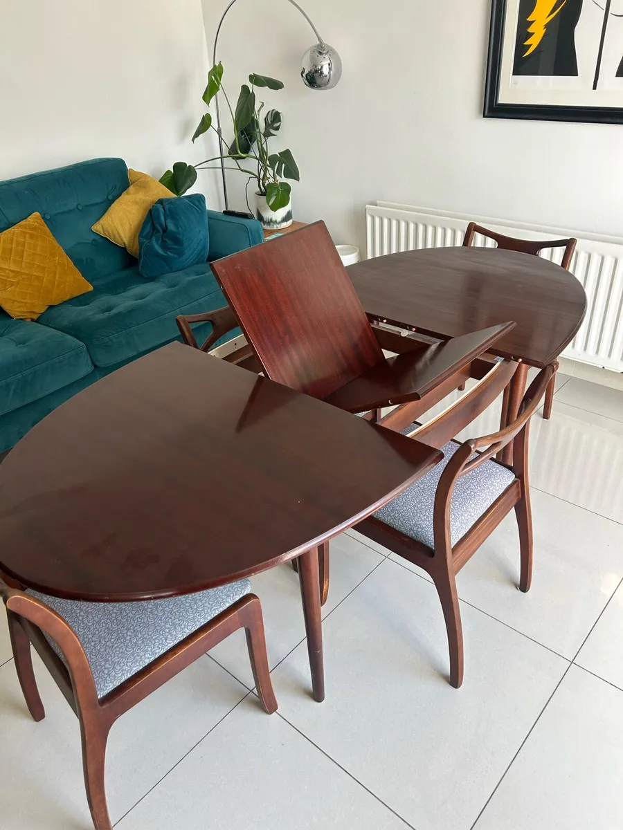 Mid century table set retro vintage extendable - Image 3