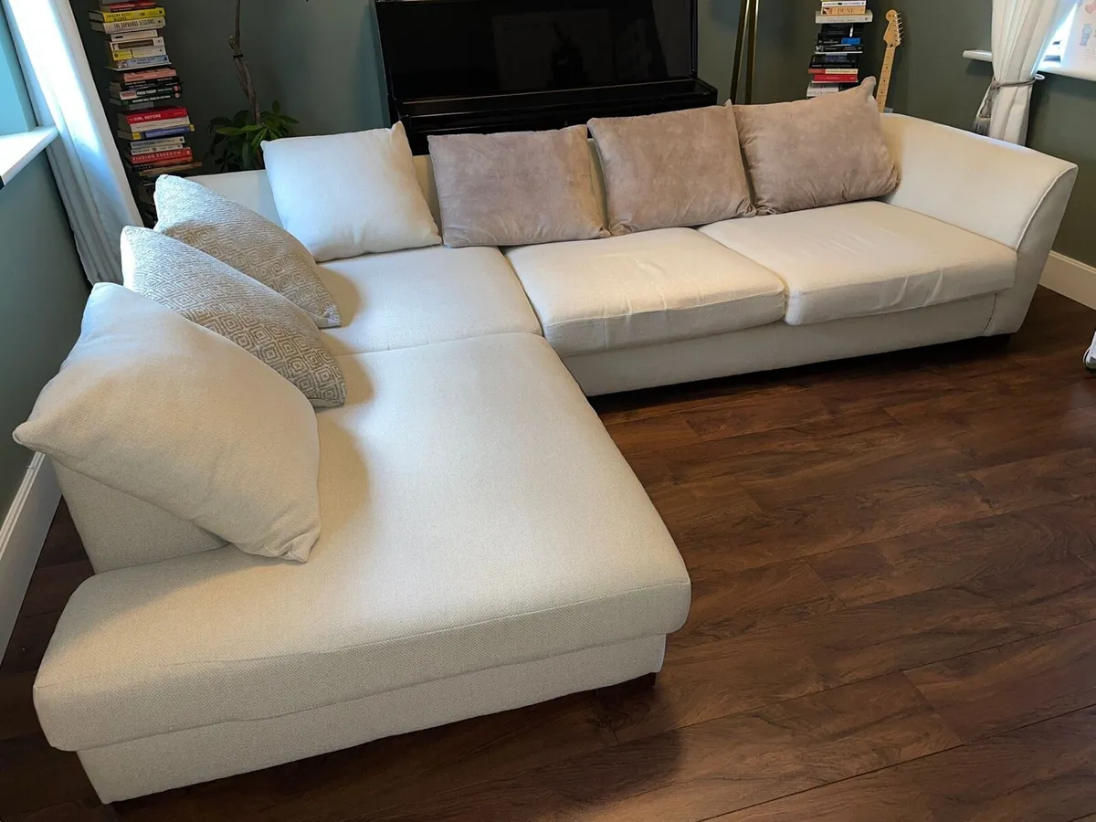 Cream L-Shaped Corner Sofa – Excellent Condition - Image 2