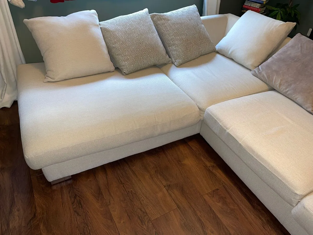 Cream L-Shaped Corner Sofa – Excellent Condition - Image 3