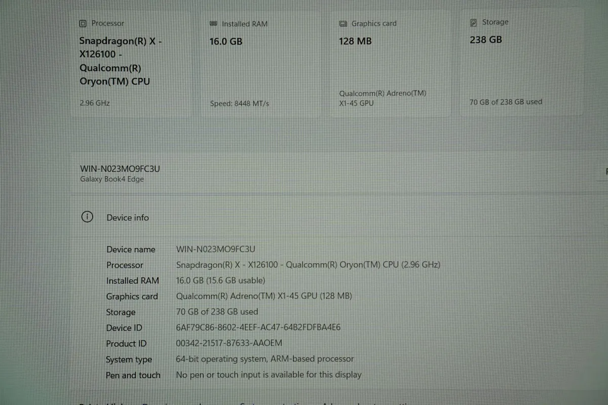 Samsung Galaxy Book4 Edge 15.6" | Snapdragon |16GB - Image 2