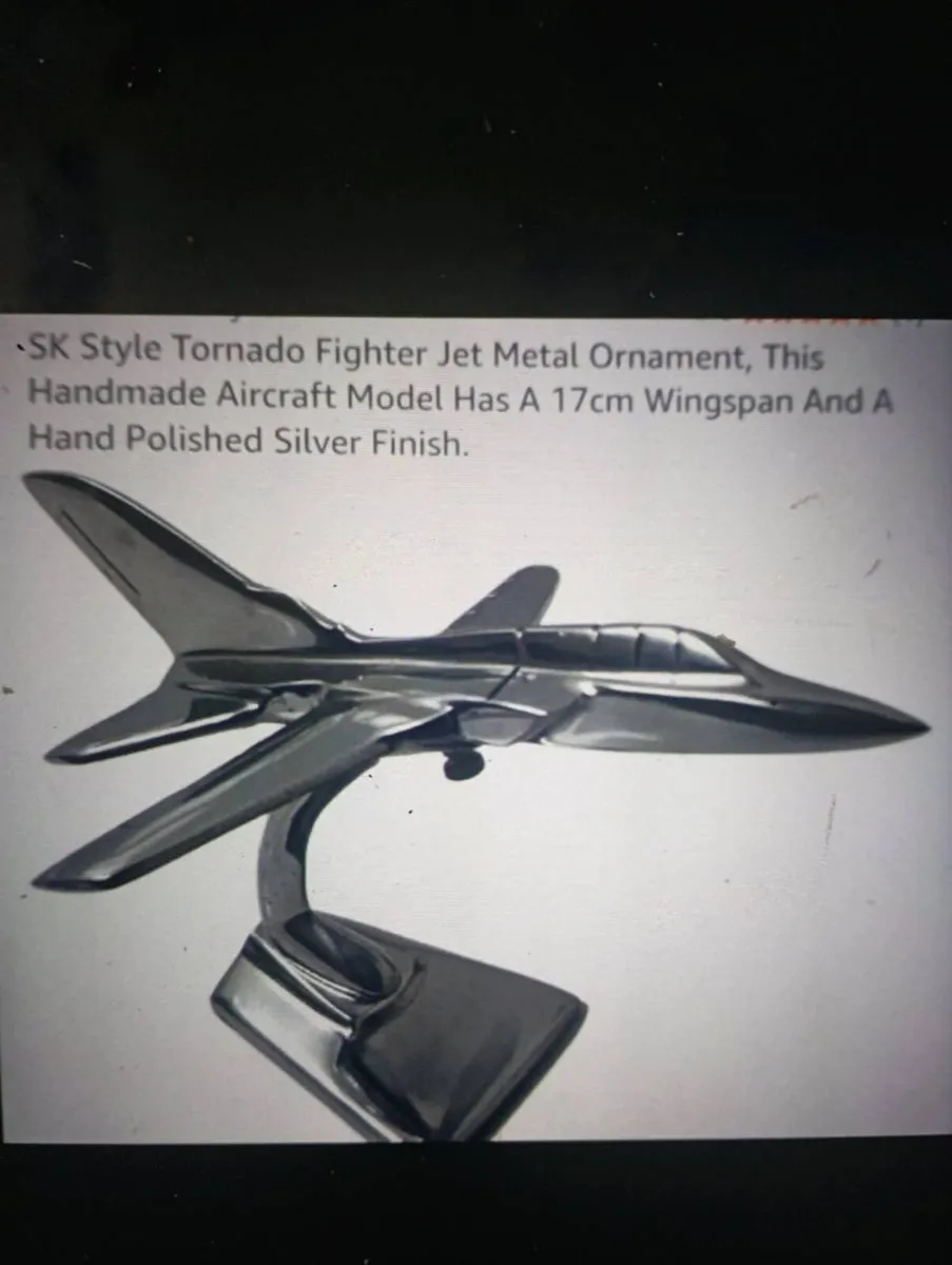 SK STYLE DECORATIVE TORADO FIGHTER JET  METAL JET. - Image 1