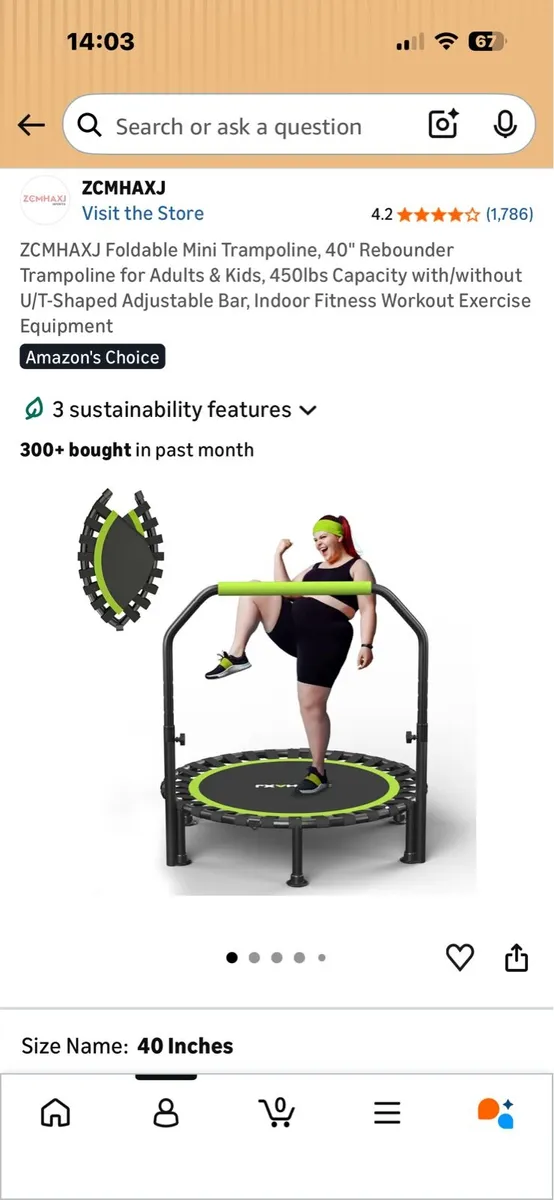 Rebounder 40inch trampoline - Image 2