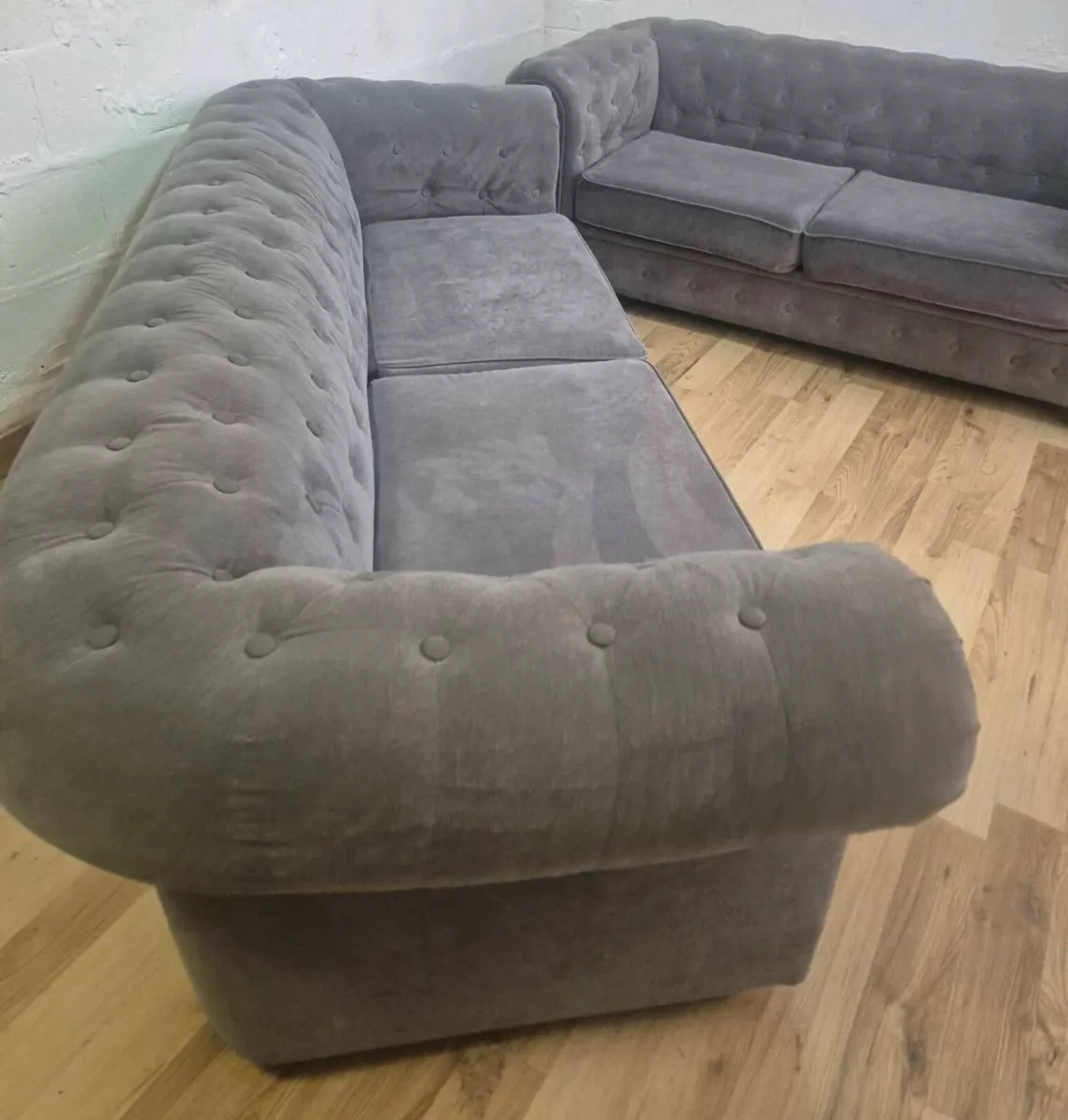 Grey chesterfield set ,Dublin Delivery - Image 4