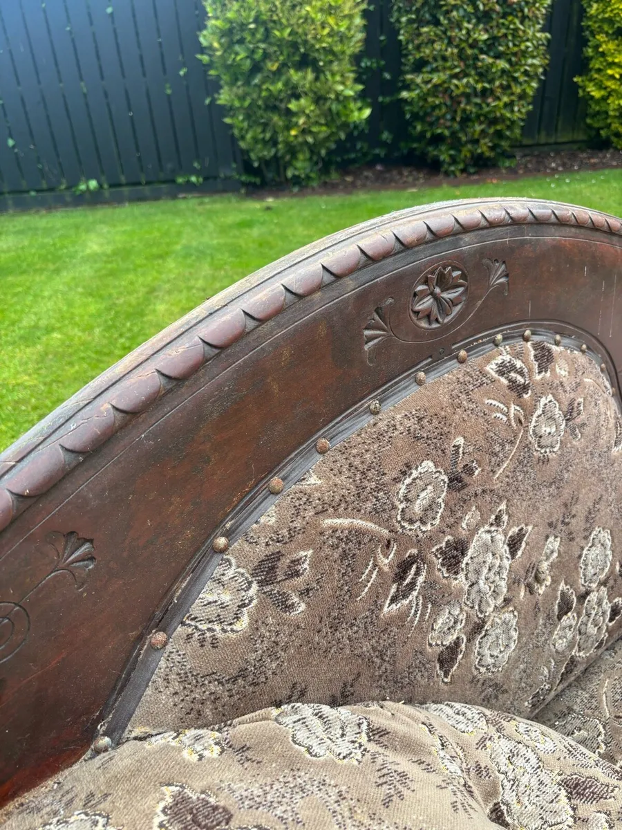 Victorian mahogany chaise lounge - Image 4