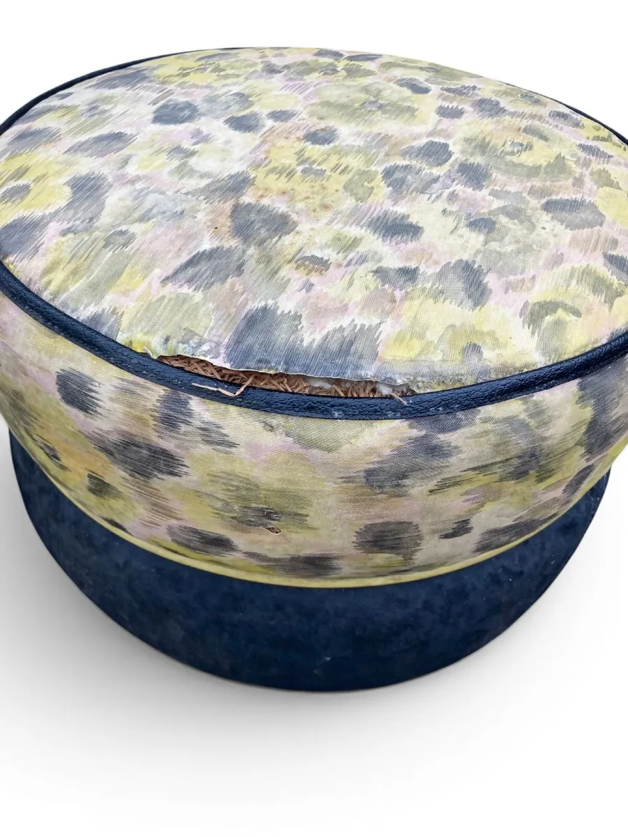 Vintage Pouffes x 2 - Leopard Print - Image 3