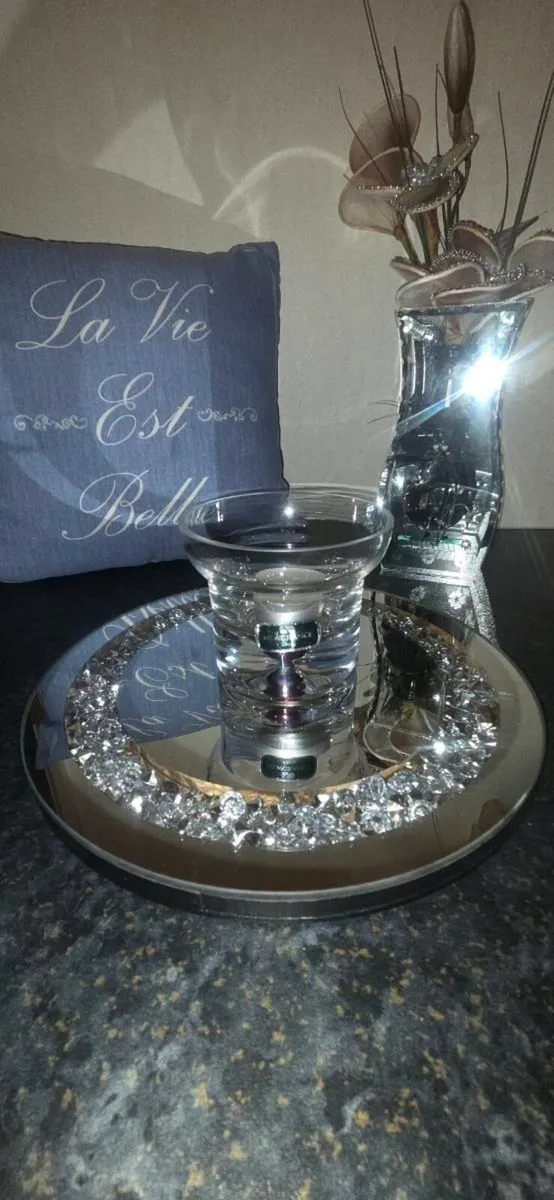 Newgrange Living Crystal Tealight Holder Mirrored - Image 1
