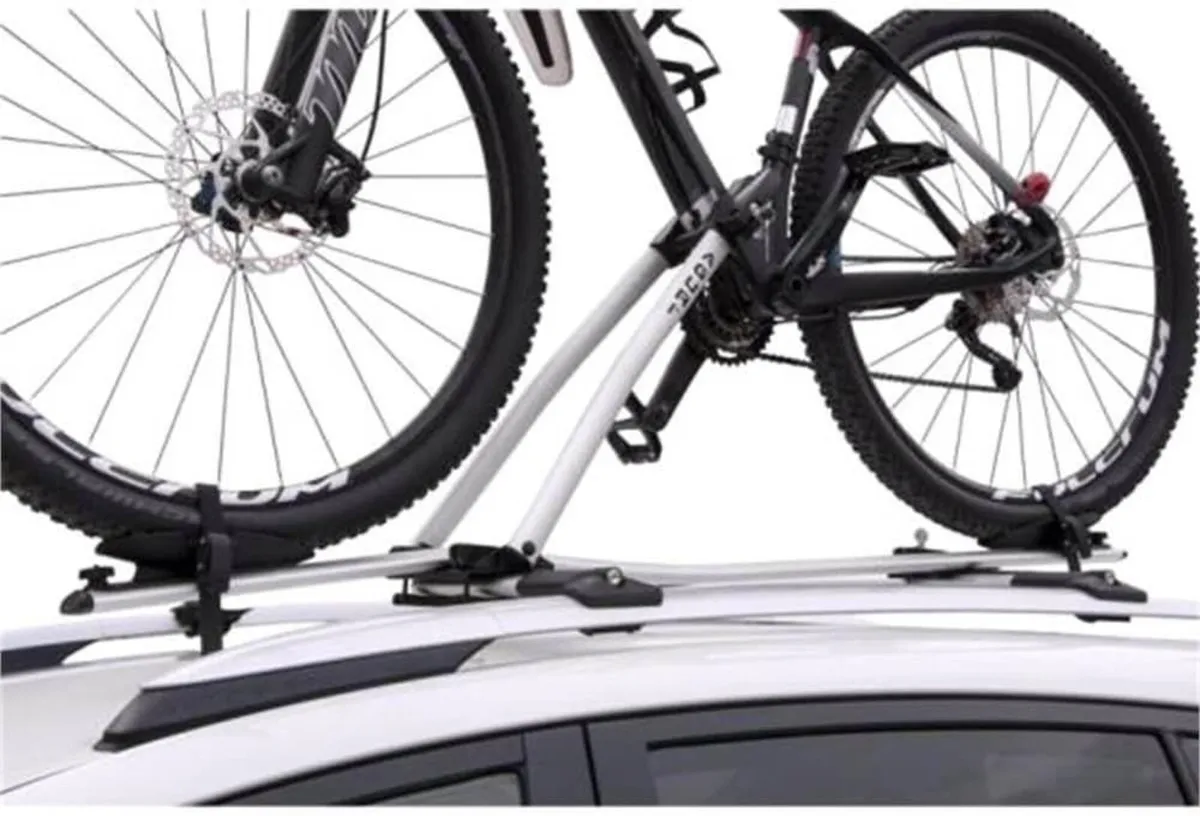 2 X Aguri Acuda II Silver Bike Carrier Roof Rack - Image 1