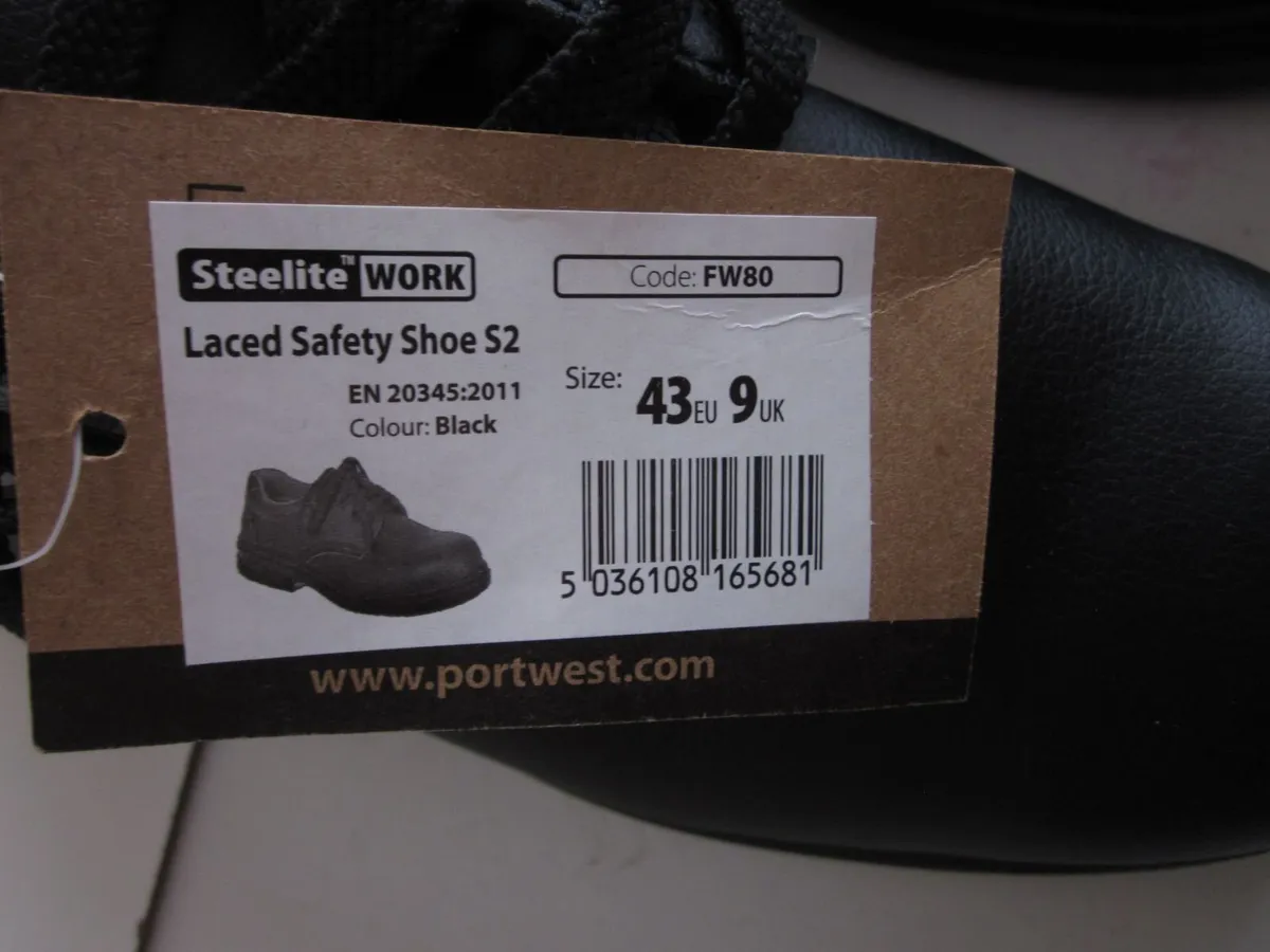 New PortWest Steelite Work Laced SafetyShoes S9 - Image 2