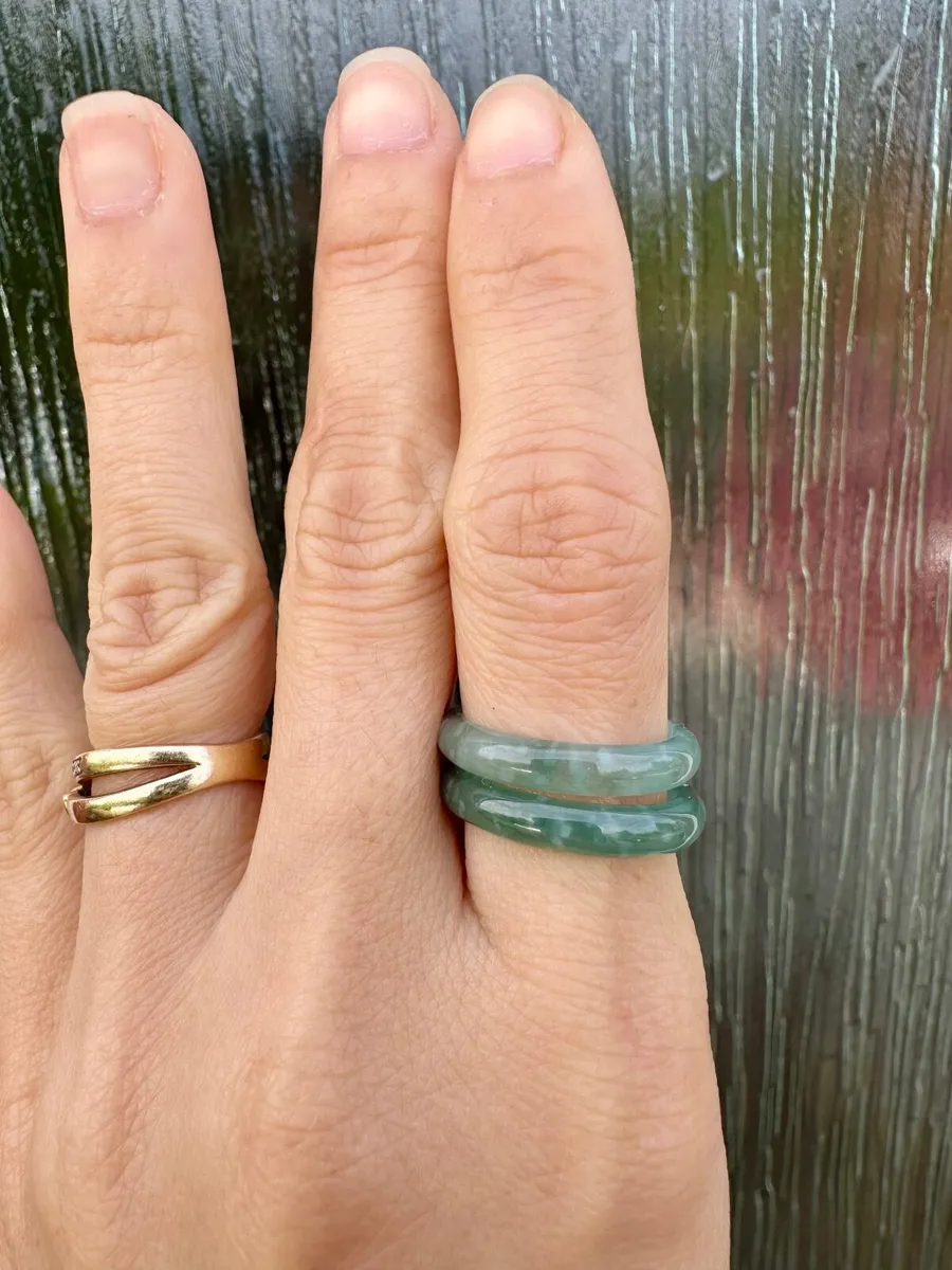 Natural Jadeite Jade rings - Image 1