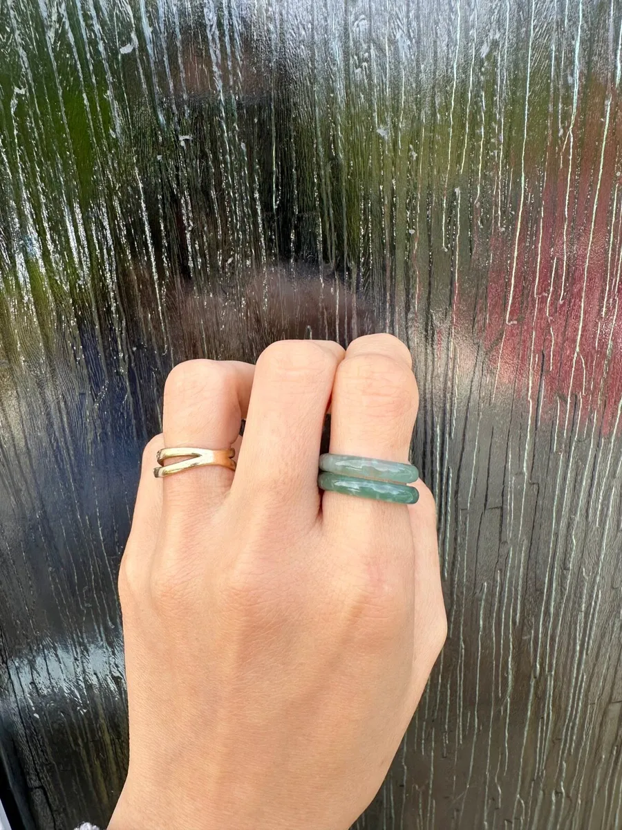 Natural Jadeite Jade rings - Image 3