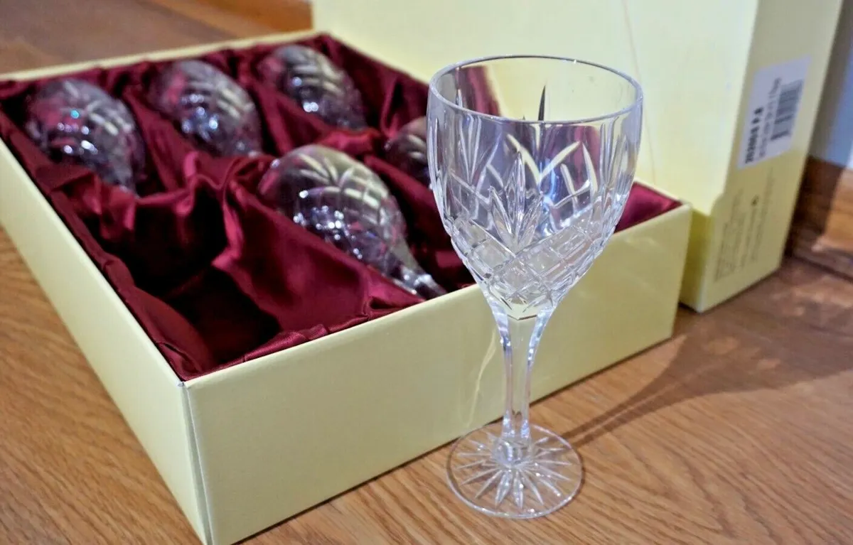 Galway Crystal. Tara Wine Goblet.Set of 6 - Image 1