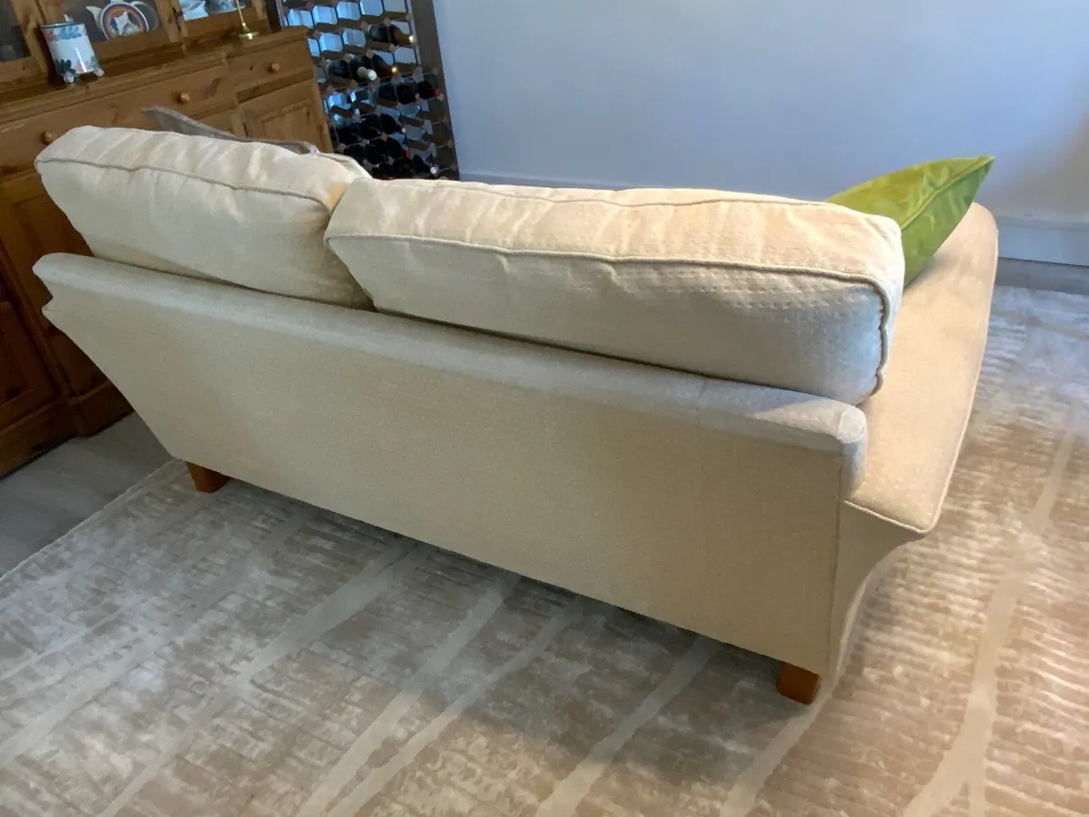 Two Seater Beige Sofa - Image 4