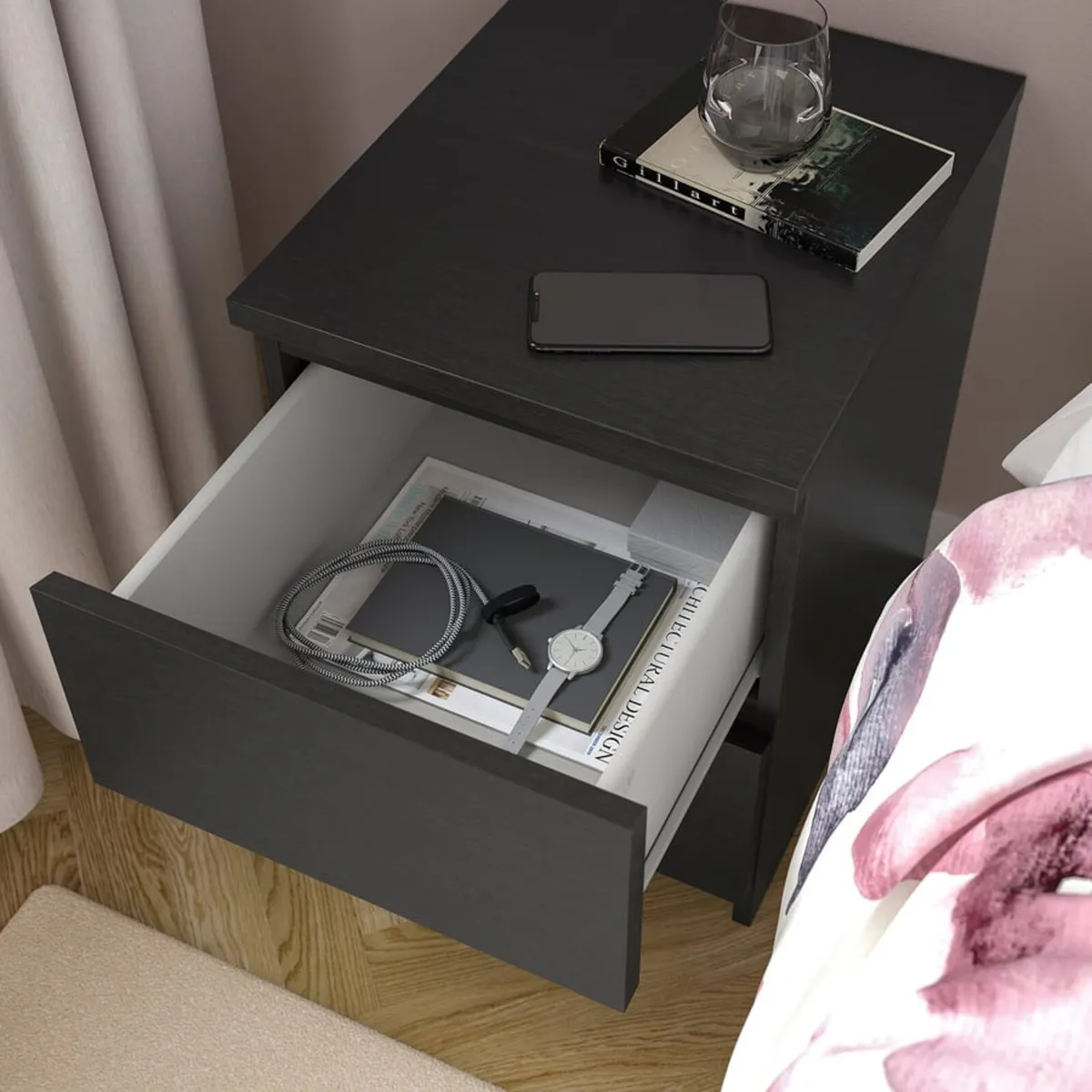 Set of IKEA Hemnes Bedside lockers - Image 2