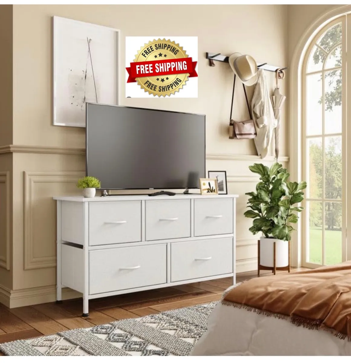 Chest of Drawers,Dresser for Bedroom with 5 Drawer - Image 1