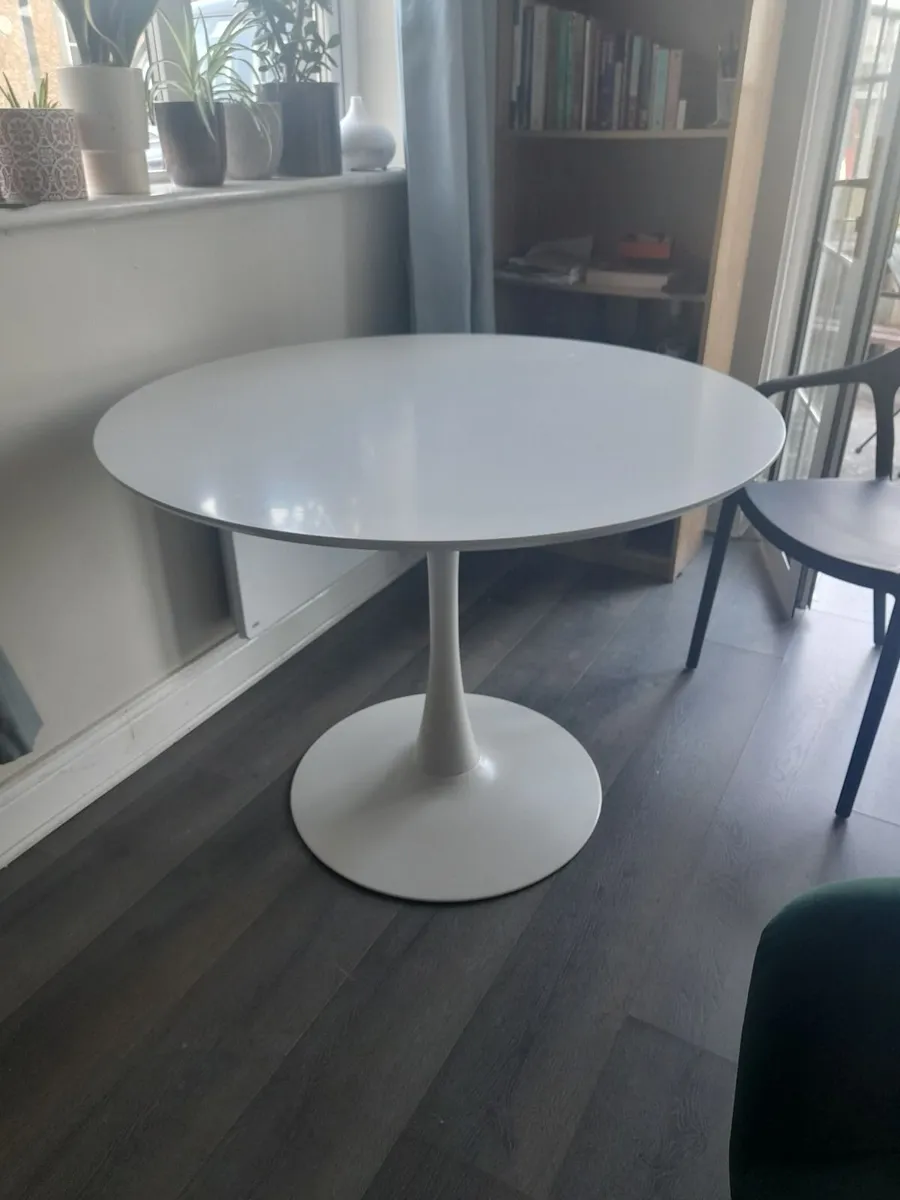 White dining table