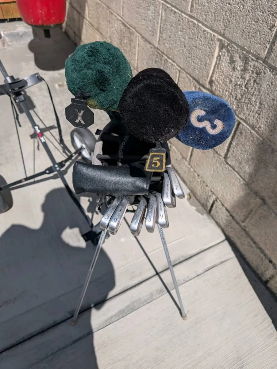Adult Golf clubs & trolley first come - Image 2
