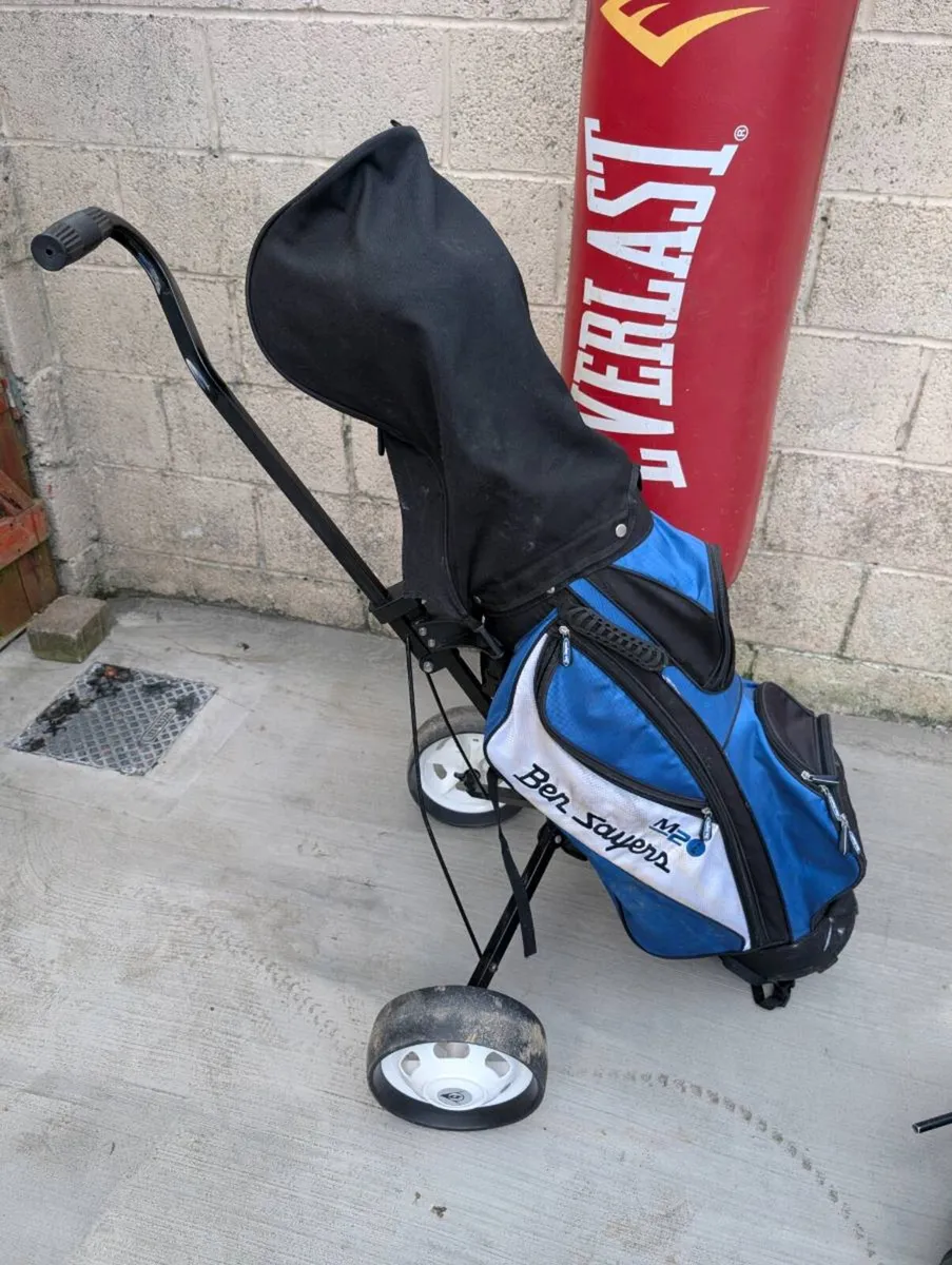 Adult set of Golf clubs & trolley - Image 2