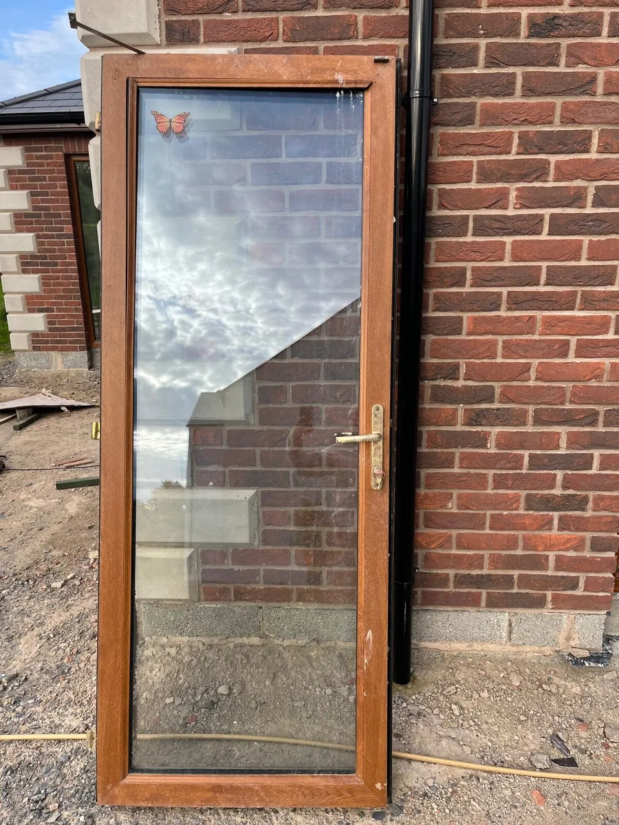 Tripe glaze doors - two doors and frame - Image 1