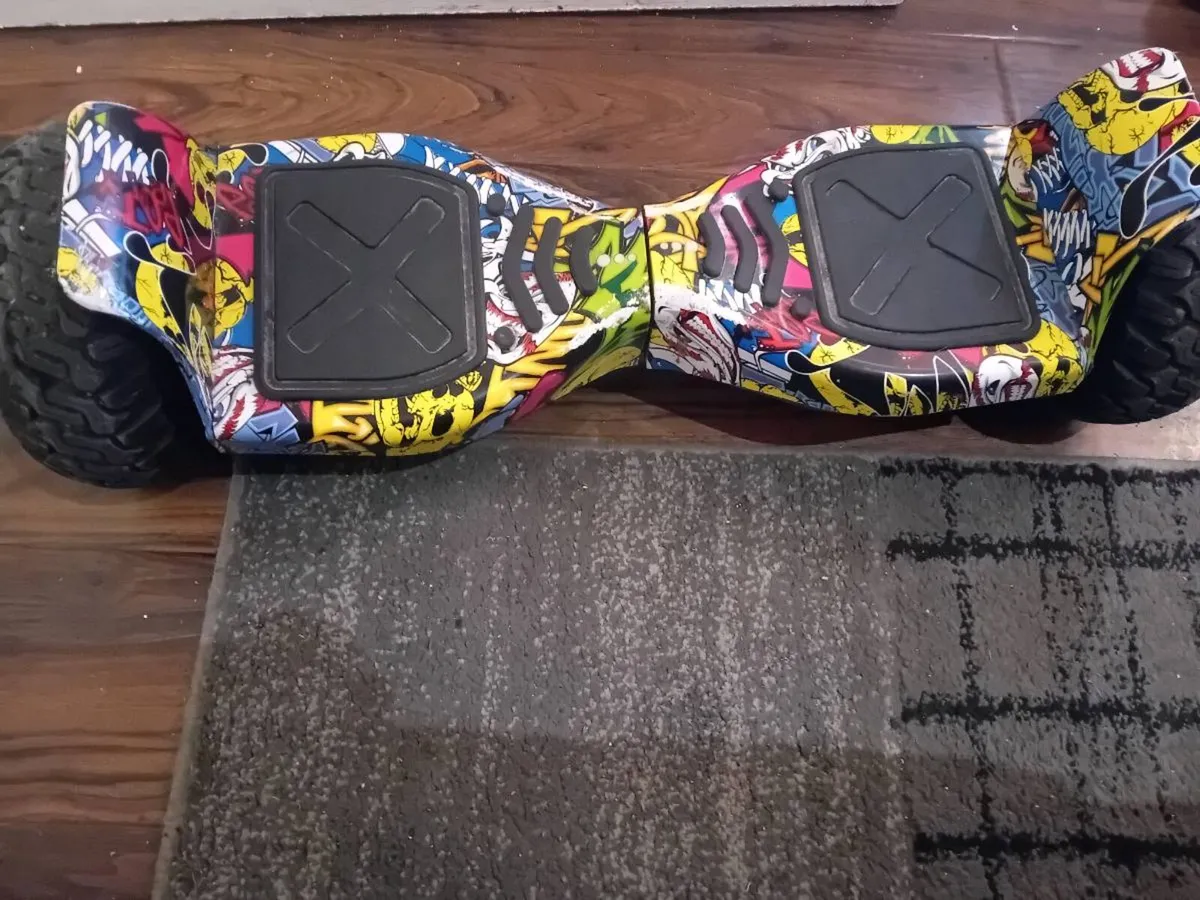 electric hoover board with cart attachment