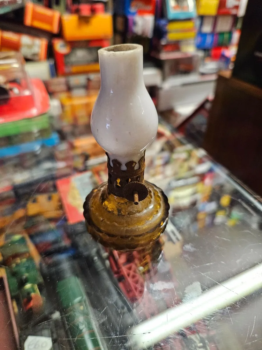 Vintage Miniature Oil Lamp - Image 1