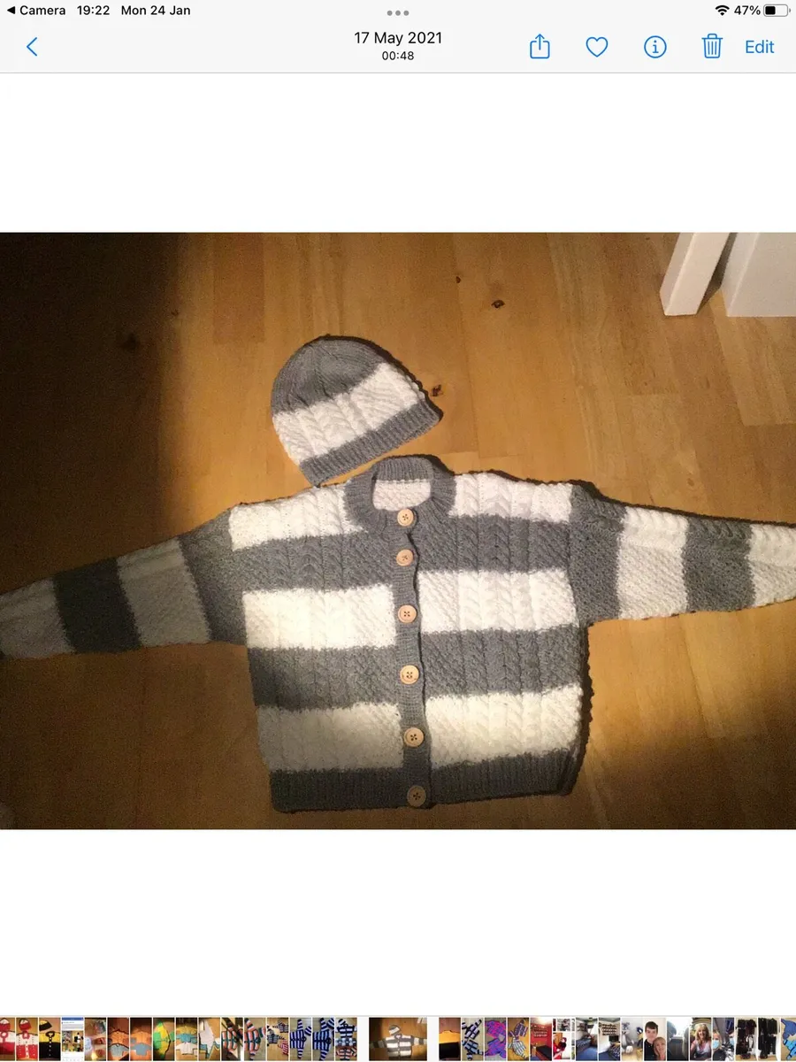 Hand made brand new cardigan and hat sets. - Image 3