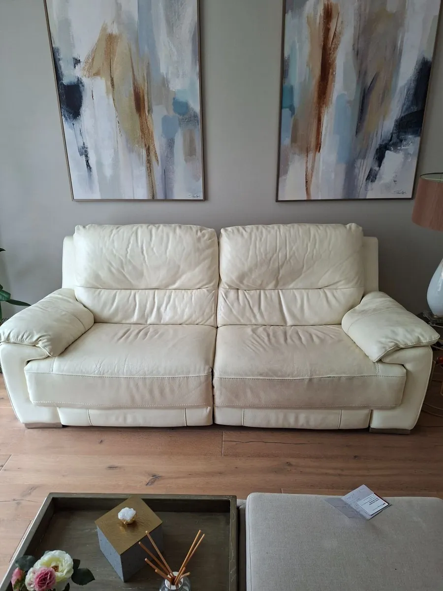 Sofa Leather Recliner with USB Charger - Image 1