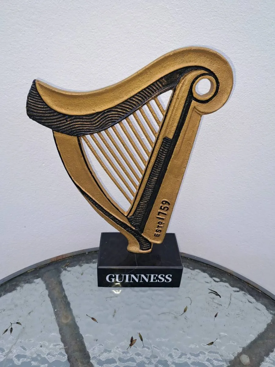 Guinness cast iron  harp  marble bottom - Image 2