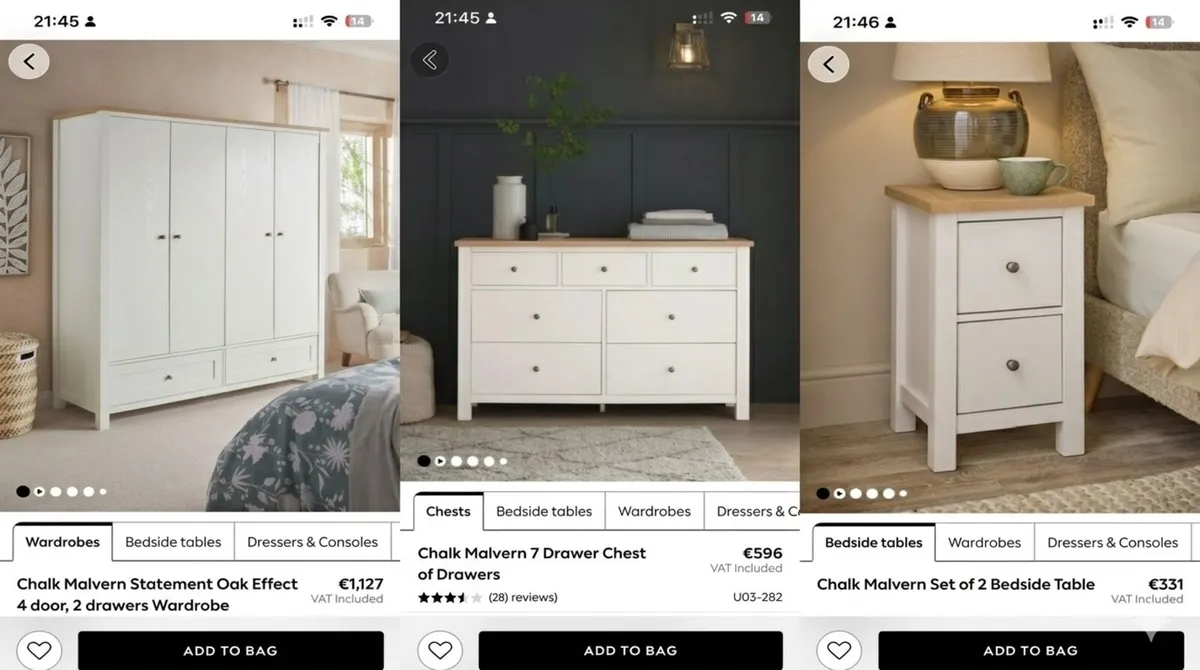 *SAVE €1500* Next Malvern Bedroom Furniture Set - Image 2