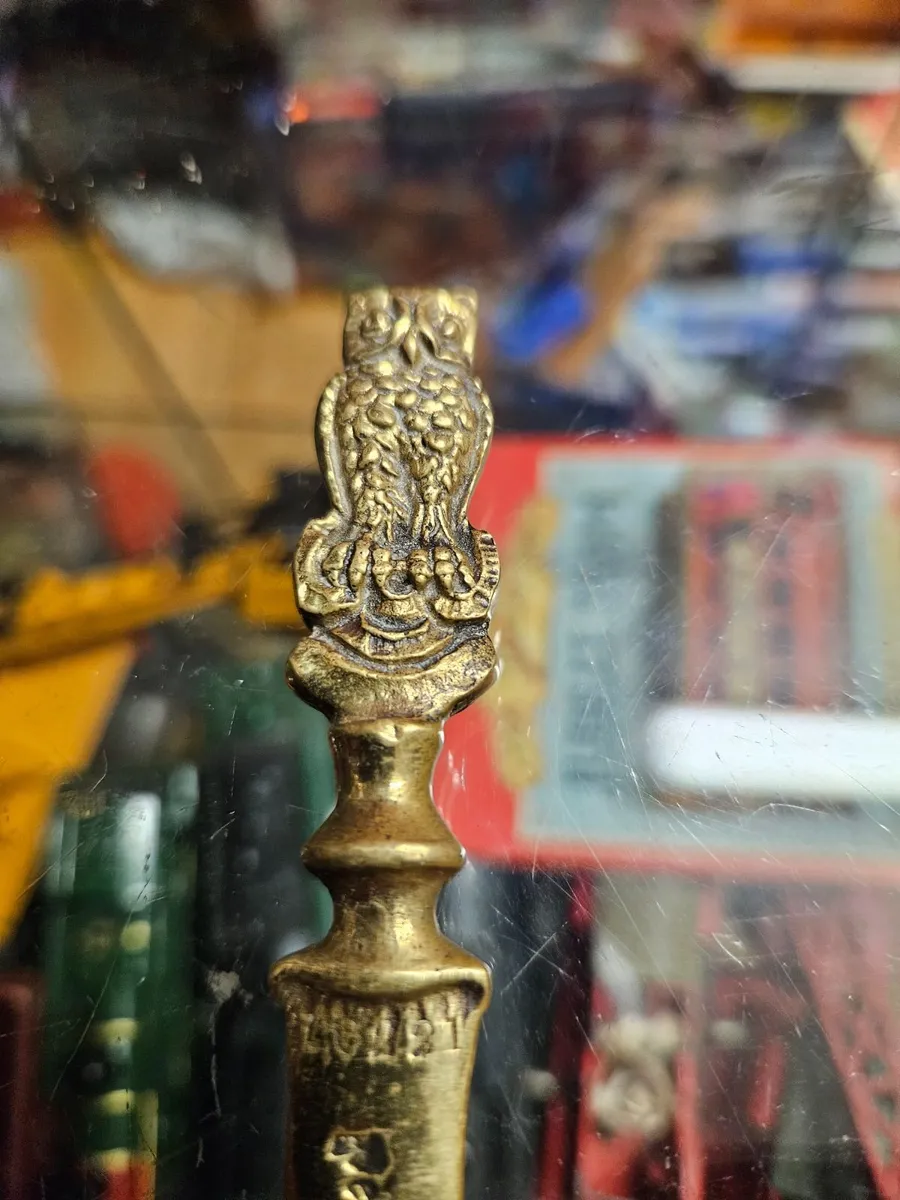 Vintage Antique Brass Owl Letter Opener - Image 1