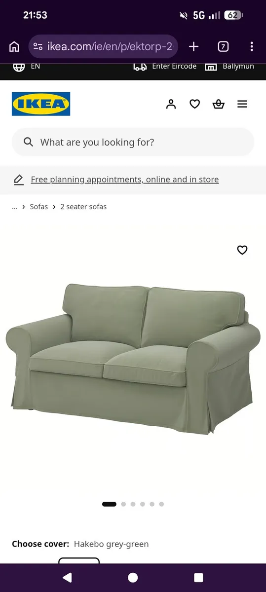 2-Seater IKEA Ektorp Couch - Image 2