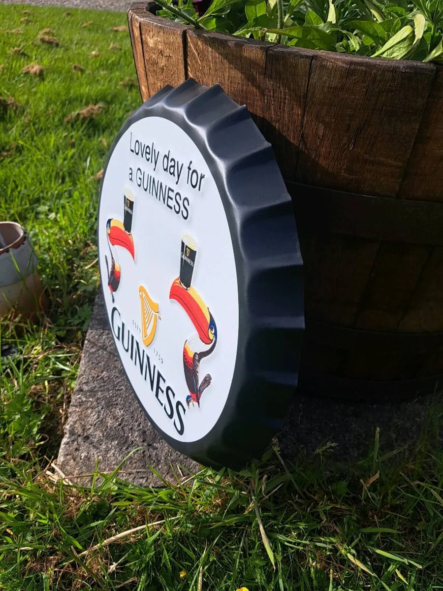 Guinness  bottle top metal signs  €25 each - Image 1