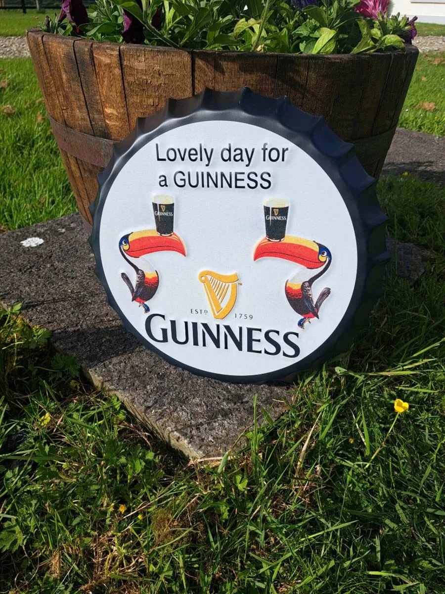 Guinness  bottle top metal signs  €25 each - Image 2