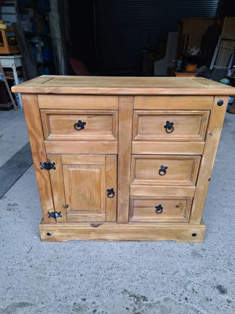 Rustic Solid Pine Sideboard Cabinet (DELIVERY) - Image 1