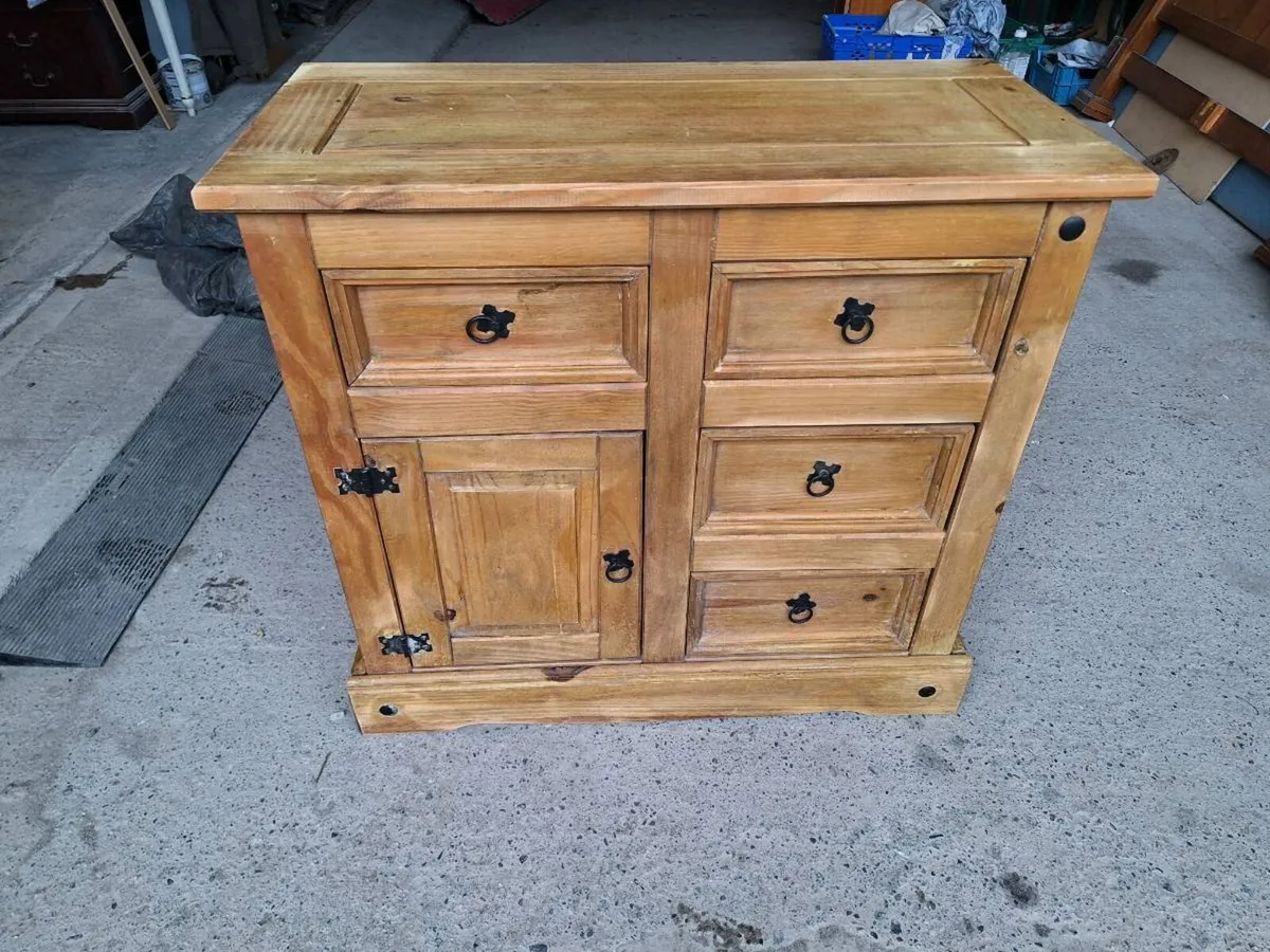Rustic Solid Pine Sideboard Cabinet (DELIVERY) - Image 2