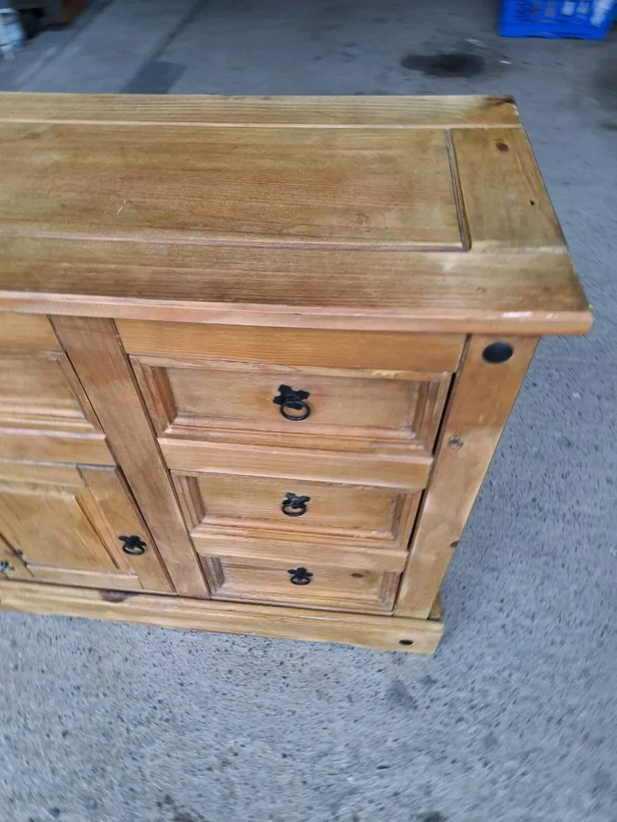Rustic Solid Pine Sideboard Cabinet (DELIVERY) - Image 3