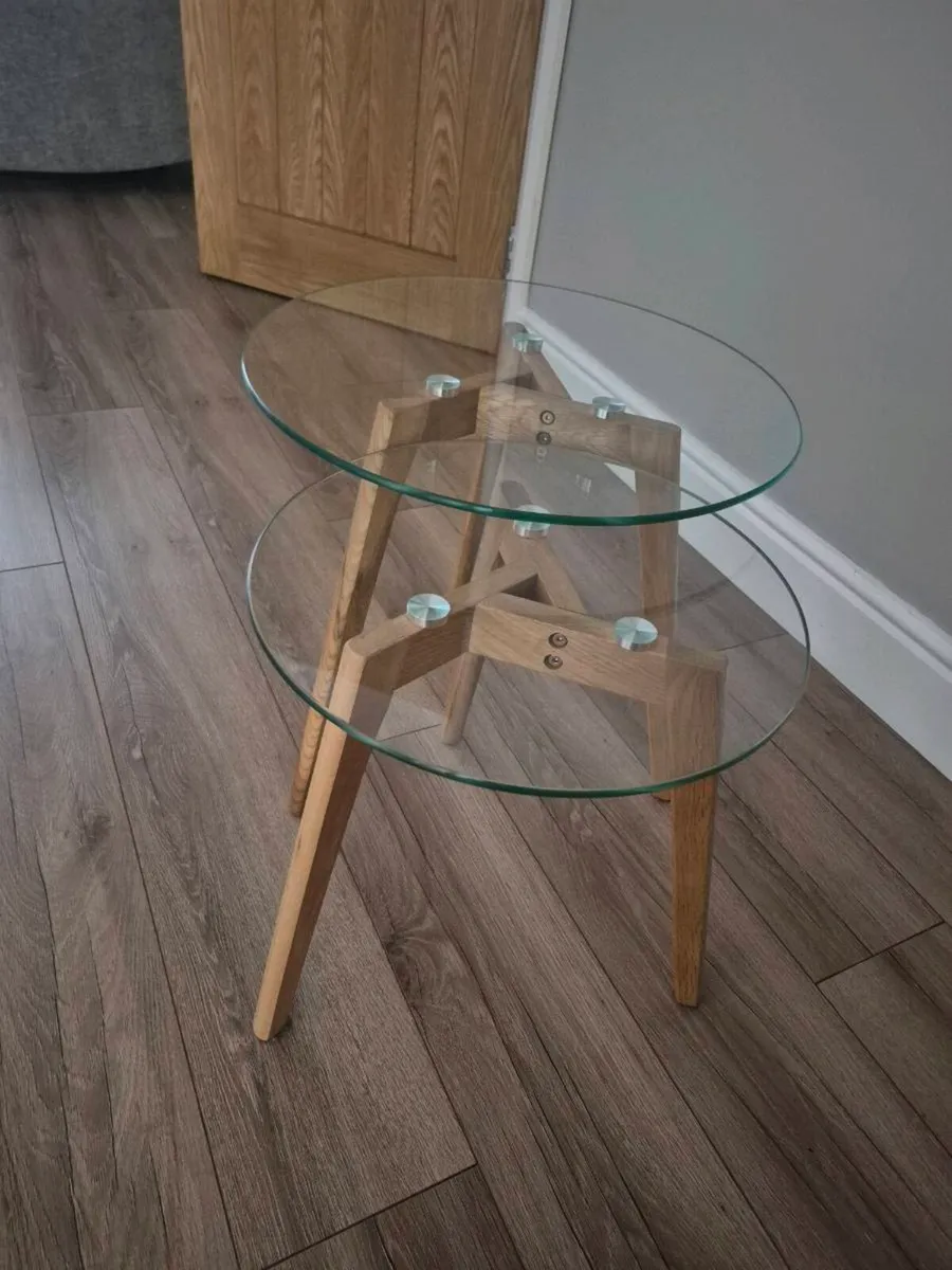 Nest of Glass Top Tables - Image 4