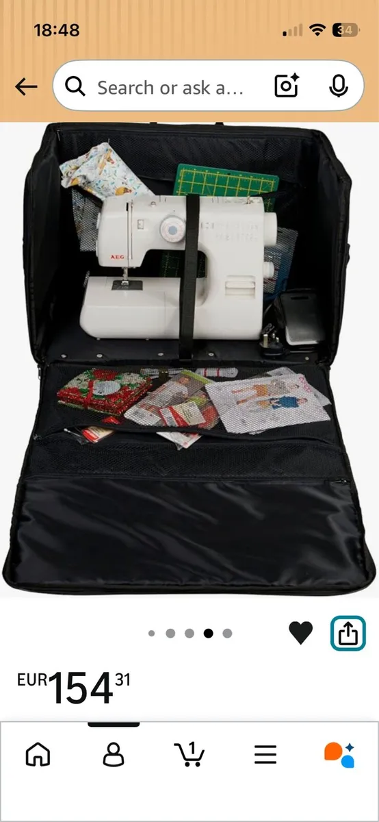 Extra Large rolling Sewing Machine case - Image 3