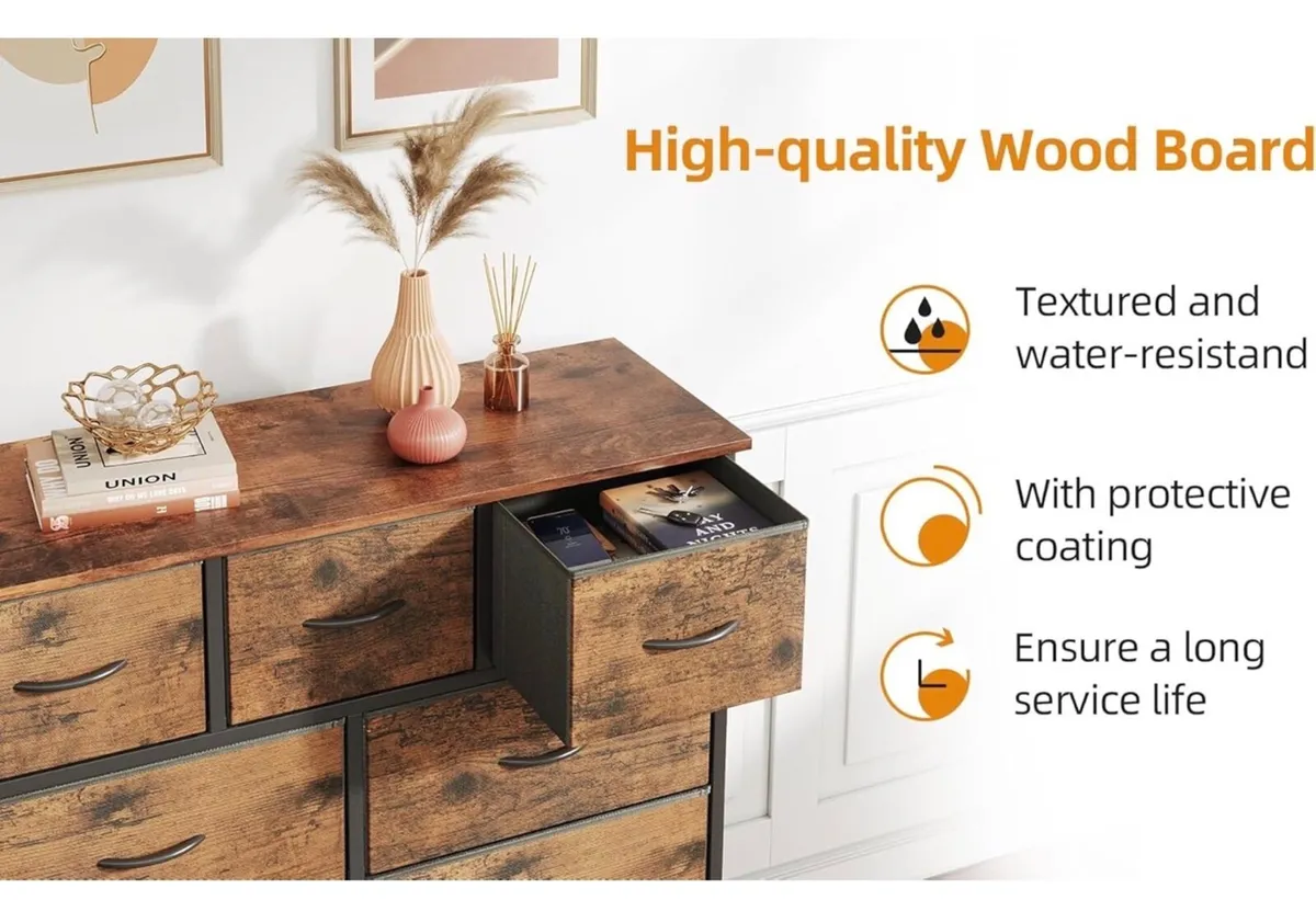 Chest of Drawers,Dresser for Bedroom with 9 Drawer - Image 2