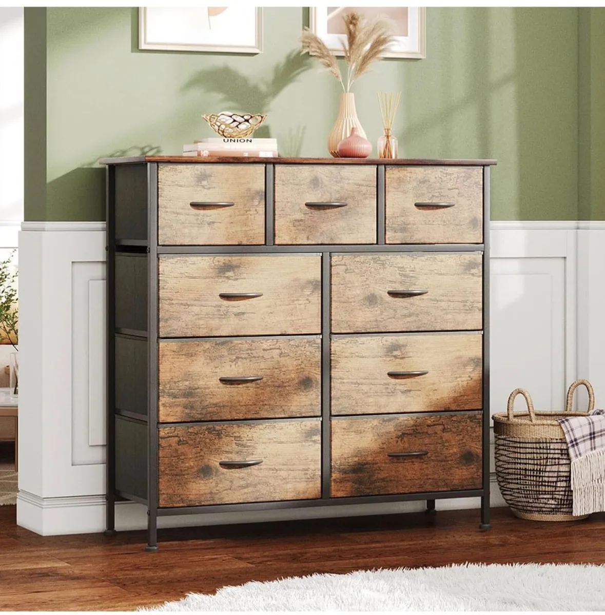 Chest of Drawers,Dresser for Bedroom with 9 Drawer - Image 3