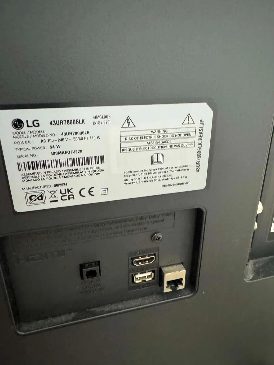 LG 43 4K SMART TV - Image 4