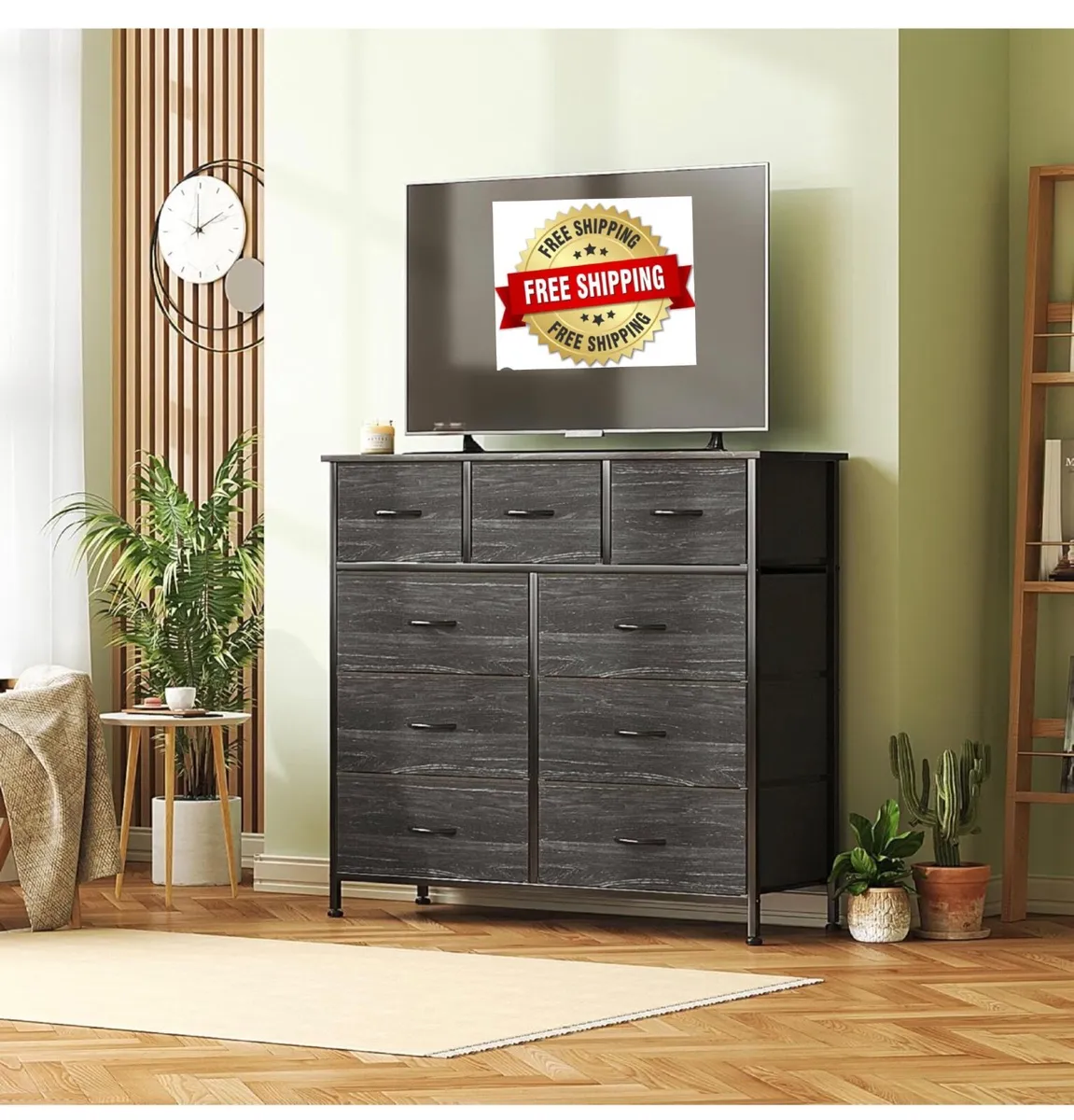 Chest of Drawers,Dresser for Bedroom with 9 Drawer - Image 1