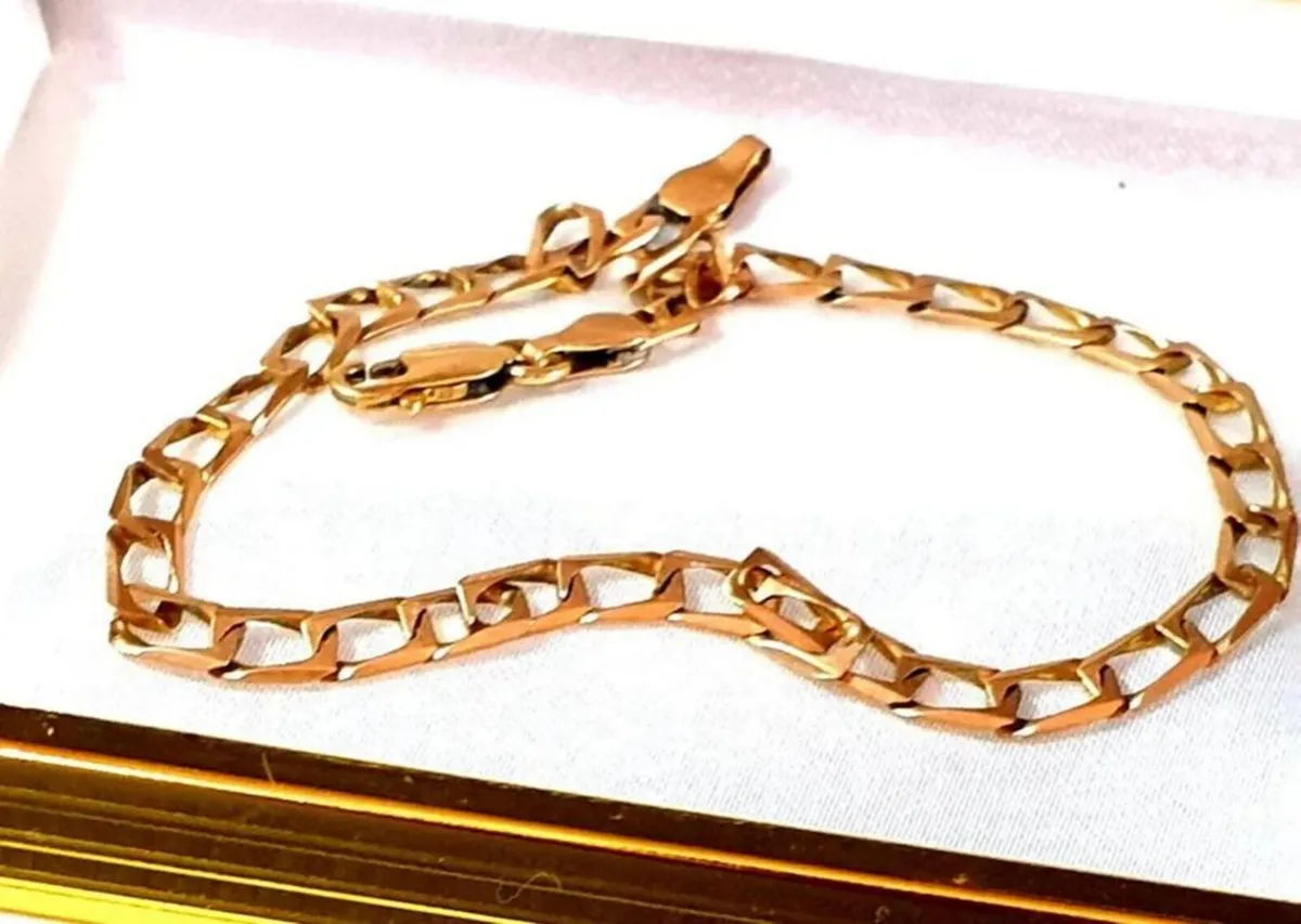 Vintage 9ct Gold Unisex Bracelet - Image 3