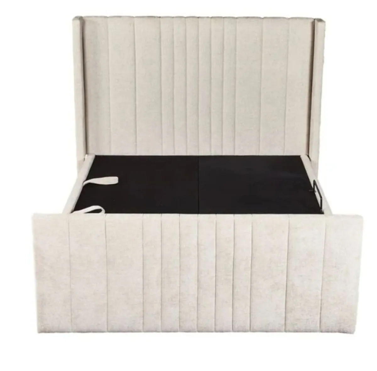 Clara Beige Fabric Smart Storage Bed - Image 1