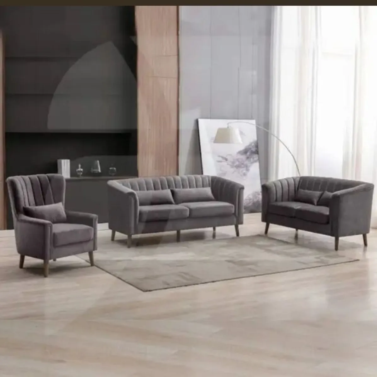 Charlotte 3 Seater Graphite - Image 2