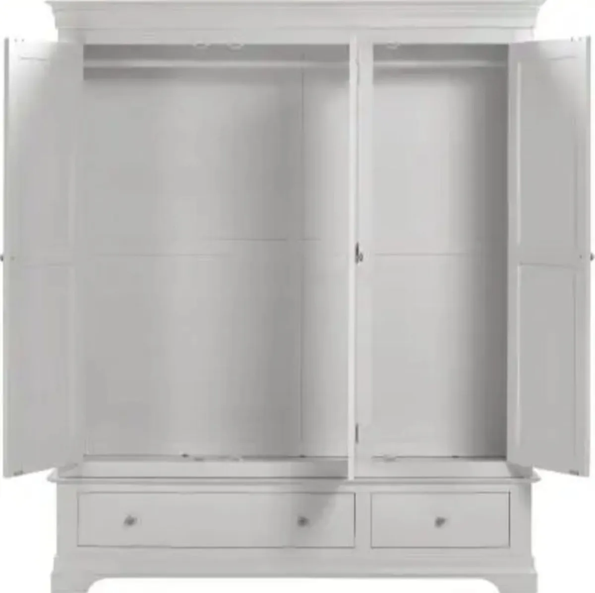 Bordeaux 3 Door Wardrobe Pebble Grey - Image 2