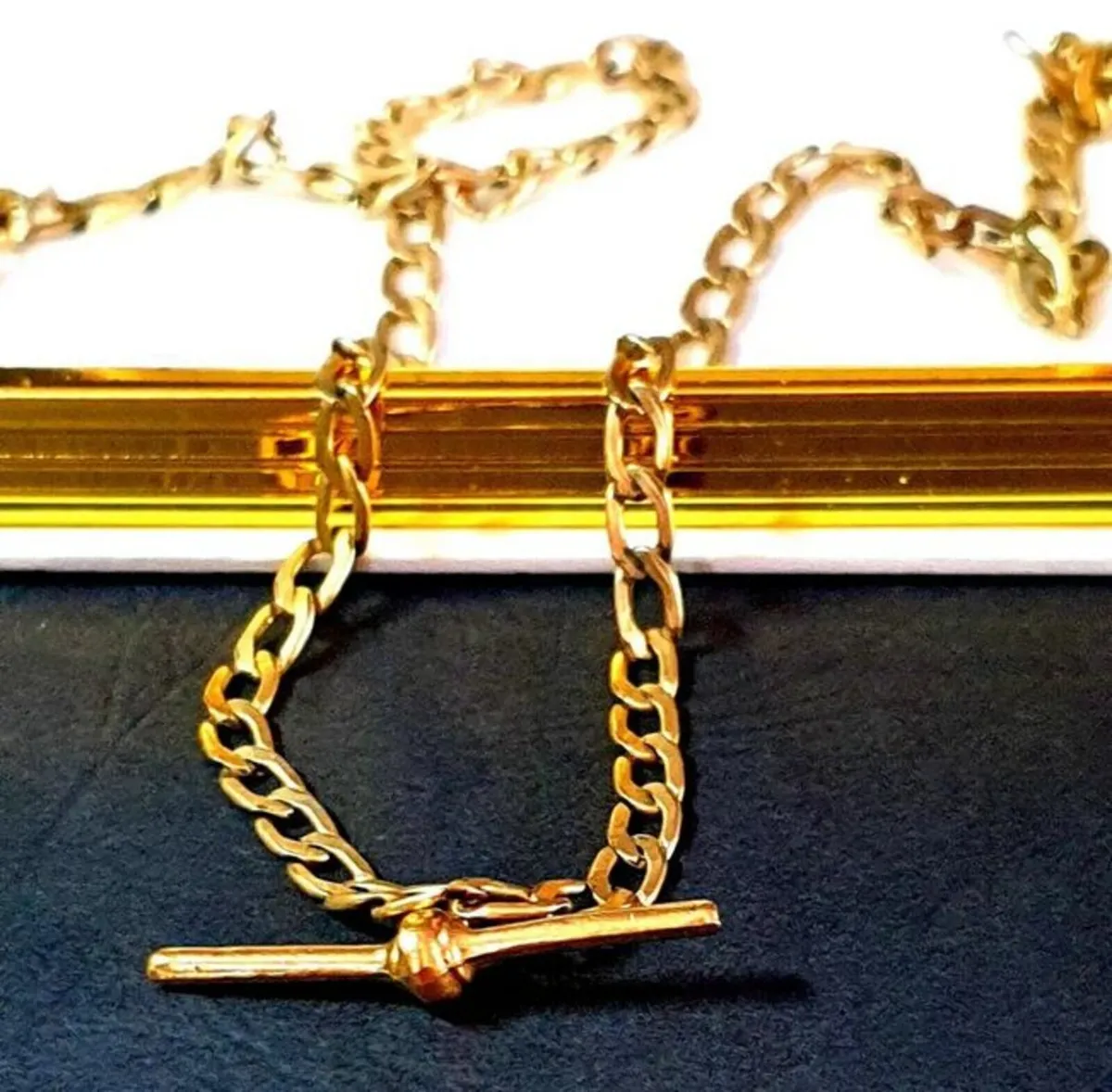 Vintage 9ct Gold Albert Chain - Image 4