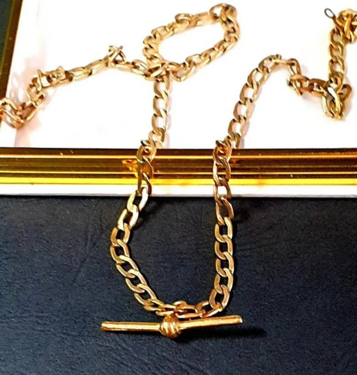 Vintage 9ct Gold Albert Chain - Image 3