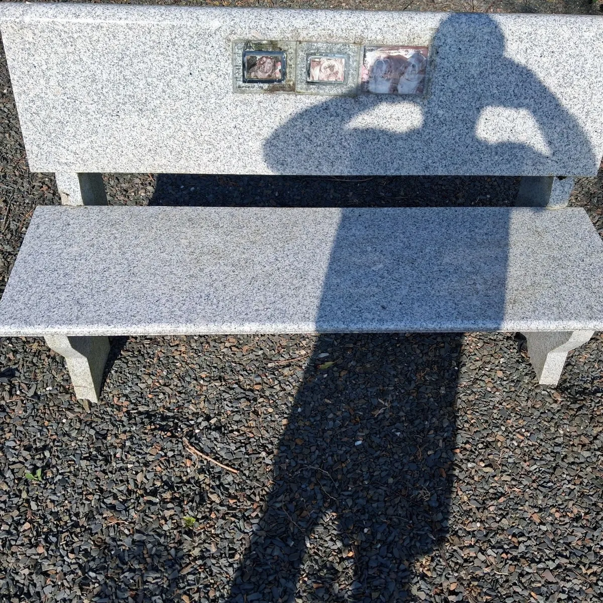 Marble solid garden bench - Image 1