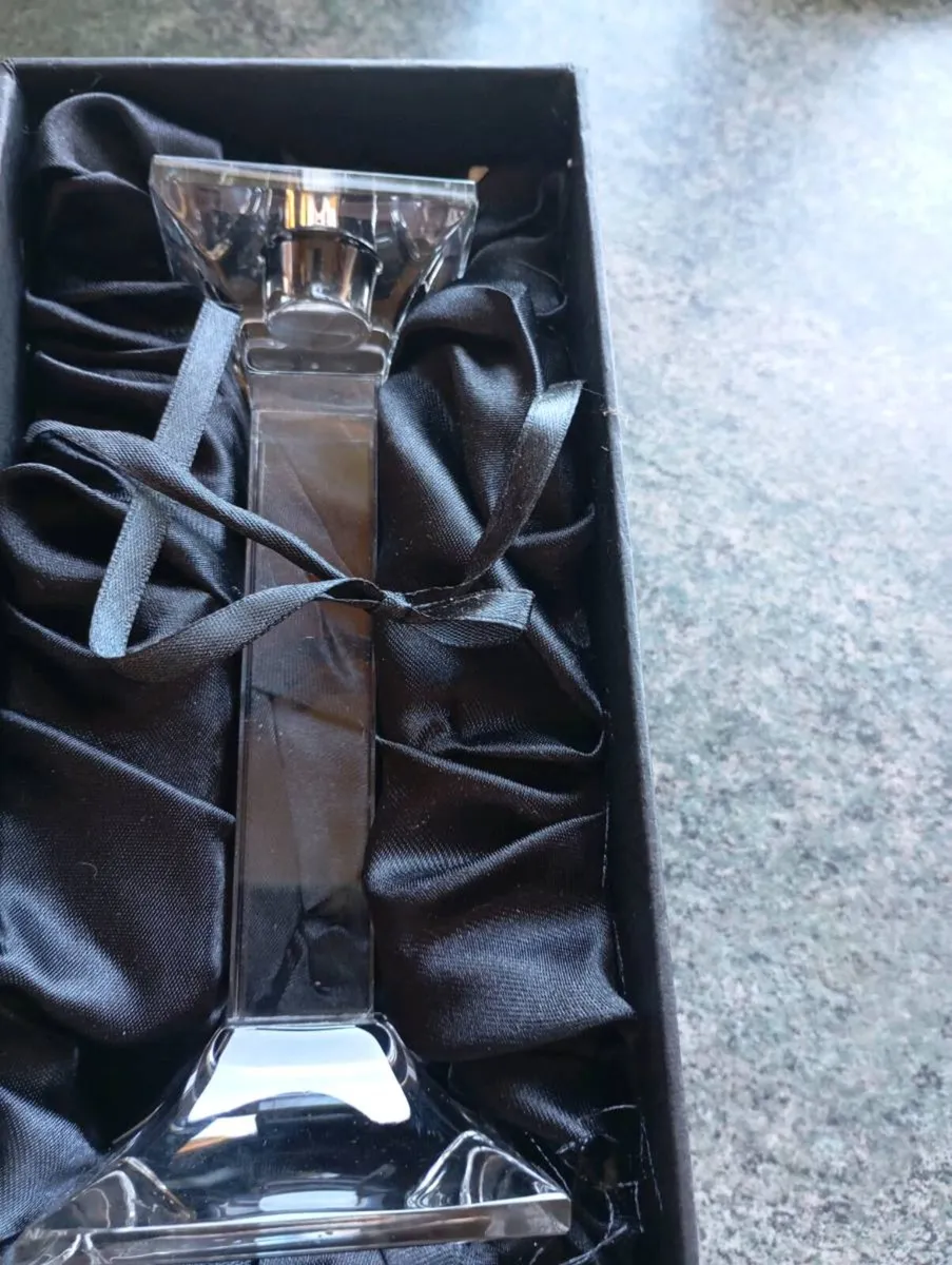 Glass Candlestick in box - Image 1